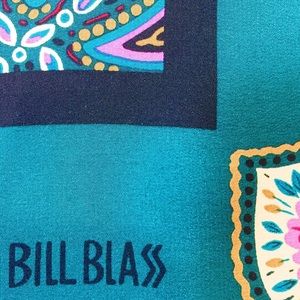 BILL BLASS Silk Paisley Floral Scarf